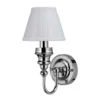 Burlington ELBL22 LED Bathroom Wall Light with Chrome Base & White Pleated Shade -Bathroom Sales Shop el bl22 off w900 h900