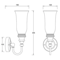 Burlington LED Bathroom Ornate Wall Light - Chrome Base & Clear Glass Vase Shade | ELBL24 -Bathroom Sales Shop elbl24 tech