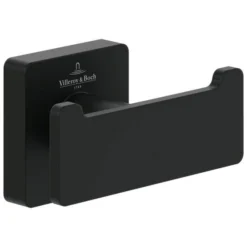 Villeroy & Boch Elements Striking Double Robe Hook - Matt Black