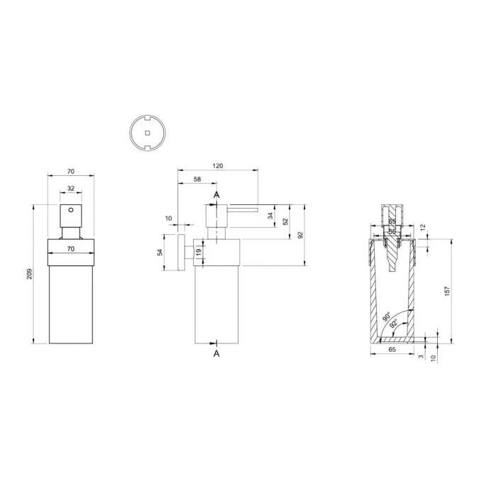 Villeroy & Boch Elements Tender Soap Dispenser Chrome - Stylish Bathroom Accessory 4 Villeroy & Boch Elements Tender Soap Dispenser Chrome - Stylish Bathroom Accessory - Image 2