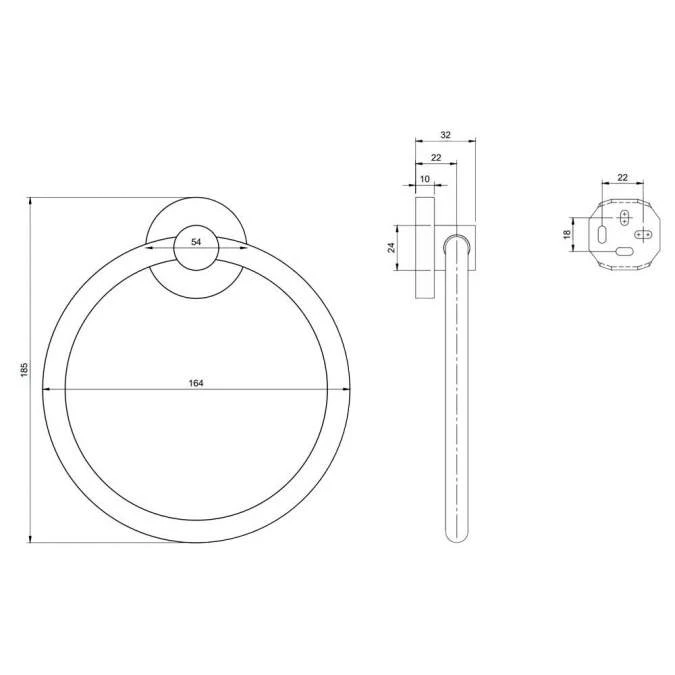 Villeroy & Boch Elements Tender Towel Ring Chrome - Stylish Bathroom Accessory 4 Villeroy & Boch Elements Tender Towel Ring Chrome - Stylish Bathroom Accessory - Image 2