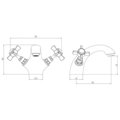 Elizabeth Basin Mixer Tap with Pop-Up Waste - Premium Bathroom Taps -Bathroom Sales Shop elizabeth basin mixer tech