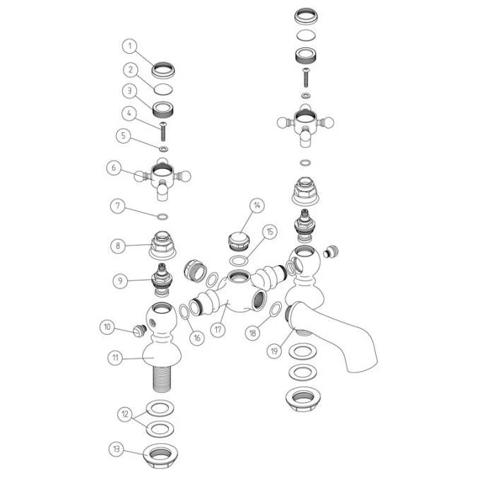 Elizabeth Bath Filler | Premium Bath Taps | Modern Bathroom Taps 4 Elizabeth Bath Filler | Premium Bath Taps | Modern Bathroom Taps - Image 2