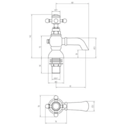 Elizabeth Bath Pillar Taps - Classic Chrome Bathroom Taps with Cross Head Design -Bathroom Sales Shop elizabeth bath pillar taps tech