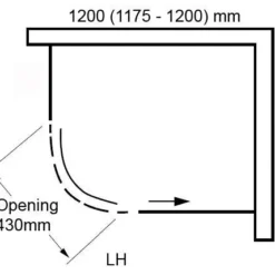 Pure Ebony Black Glass Offset Quadrant Shower Enclosure - 1200 x 900mm -Bathroom Sales Shop fb 1652 sphere 1200x900 lh quad 1