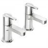 Francis Pegler Strata Chrome Basin Taps Pair - High-Quality Bathroom Taps -Bathroom Sales Shop francis pegler strata basin taps pair