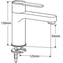 Francis Pegler Strata Chrome Monobloc Basin Mixer Tap | Sleek Modern Design | Bathroom Essential -Bathroom Sales Shop francis pegler strata monobloc basin mixer 1