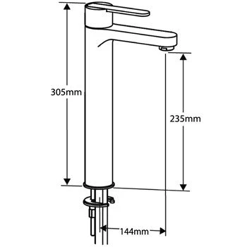 Francis Pegler Strata Chrome Tall Monobloc Basin Mixer Tap - Modern Design 4 Francis Pegler Strata Chrome Tall Monobloc Basin Mixer Tap - Modern Design - Image 2