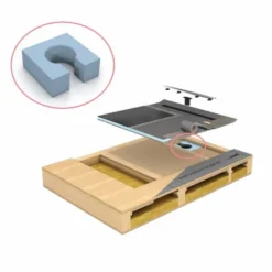 Wedi Fundo Ligno Floor Level Shower Tray - Offset (End) Drain - 1200 x 900mm | Wet Room Kit -Bathroom Sales Shop fundo ligno substrate element