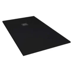 Giorgio2 Cut-To-Size Black Slate Effect Square Shower Tray - 800mm x 800mm | Durable & Stylish