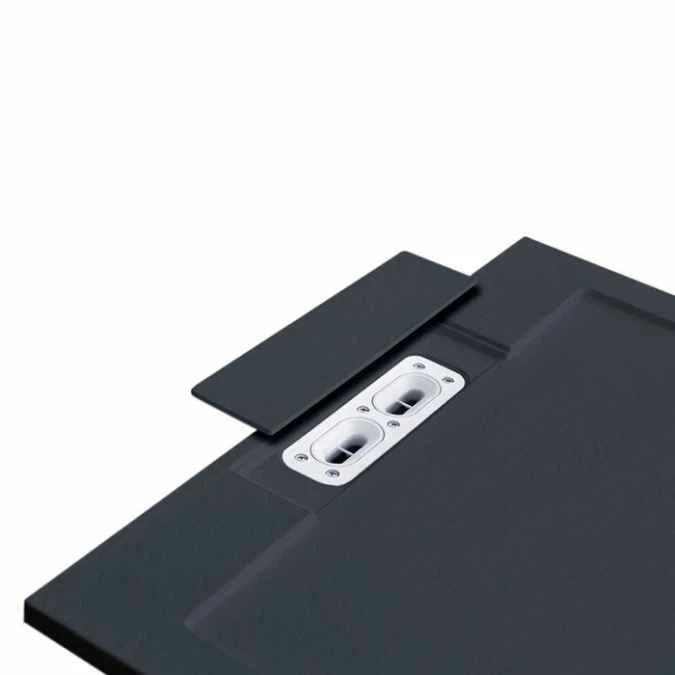 Giorgio Lux Graphite Slate Effect Shower Tray - 1000 x 900mm - Concealed Waste - Rectangle Shower Trays 5 Giorgio Lux Graphite Slate Effect Shower Tray - 1000 x 900mm - Concealed Waste - Rectangle Shower Trays - Image 3