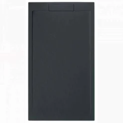 Giorgio Lux Graphite Slate Effect Shower Tray 1400x800mm - Concealed Waste - Premium Rectangle Shower Tray