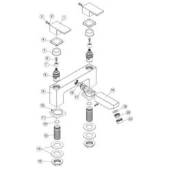 Havanna Bath Filler - Premium Bath Taps for Modern Bathrooms | Chrome Finish -Bathroom Sales Shop havana bath filler parts 1