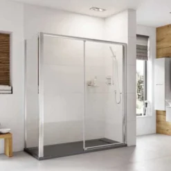 Roman Haven6 1500mm Level Access Sliding Shower Door - Right Hand | Premium Quality Shower Enclosure -Bathroom Sales Shop haven level access sliding door shower enclosure 148 4 1