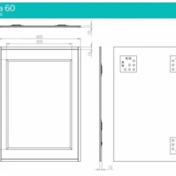 HIB Georgia 600 Decorative Bathroom Mirror - 600mm - Stylish & Functional 13 HIB Georgia 600 Decorative Bathroom Mirror - 600mm - Stylish & Functional -Bathroom Sales Shop hib georgia 60 1 tech