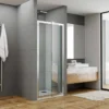Jaquar Pivot Shower Door 900mm - Chrome Frame with Clear Glass | Modern Shower Enclosure -Bathroom Sales Shop hingedoor chr 3 1