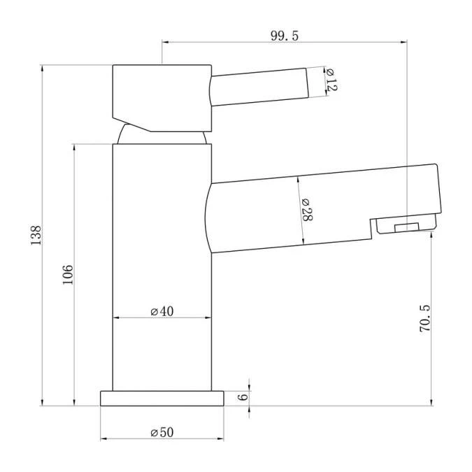 Idegem Basin Mixer with Click-Clack Waste - Modern Bathroom Tap 5 Idegem Basin Mixer with Click-Clack Waste - Modern Bathroom Tap - Image 3