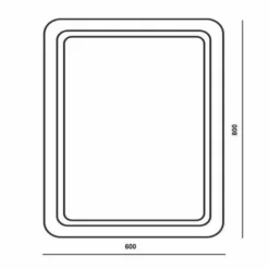 The White Space Indy LED Bathroom Mirror - 60 X 80cm | Premium Illuminated Bathroom Accessory -Bathroom Sales Shop indy mirror 600 800 rd tech