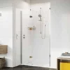 Roman Innov8 Hinged Shower Door with In-Line Panel 1200mm - Alcove Fitting -Bathroom Sales Shop innov8 hingeddoor sidepanel open 1