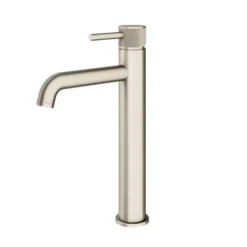 ABACUS Iso Pro Tall Mono Basin Mixer - Brushed Nickel | Modern Bathroom Tap