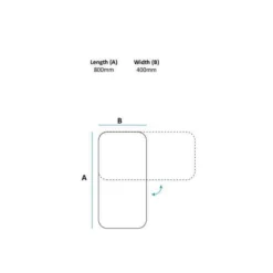 HIB Jazz Bevelled Edge Bathroom Mirror - 76029800 | Stylish & Functional Design -Bathroom Sales Shop jazz mirror drawing 1