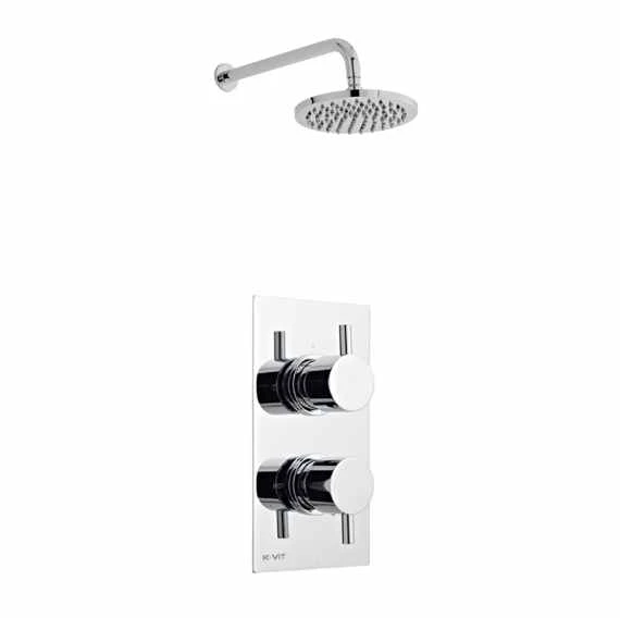 Plan Thermostatic Concealed Shower Valve with Fixed Rain Head - Kartell UK 3 Plan Thermostatic Concealed Shower Valve with Fixed Rain Head - Kartell UK