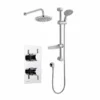 Plan Thermostatic Concealed Shower Valve with Fixed Rain Head & Riser Rail - Kartell UK -Bathroom Sales Shop kartell plan shower option3 SHO002PL SHO080DE SHO092OE SHO083DE main