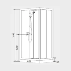 Kinedo Kineprime Contract Pivot Shower Door 800x800mm - Premium Shower Pod -Bathroom Sales Shop kinedo kineprime corner tech