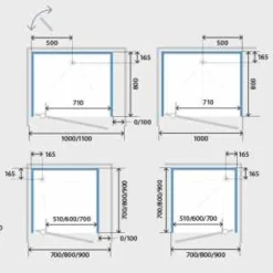 Kinedo Kineprime 800 X 800mm Glass Sliding Shower Pod - Modern & Durable -Bathroom Sales Shop kinedo kineprime sq tech 1