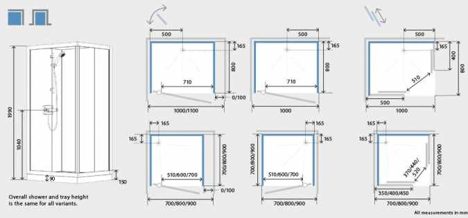 Kinedo Kineprime Glass Pivot Shower Enclosure - 800x800mm | Modern & Durable Shower Solution 5 Kinedo Kineprime Glass Pivot Shower Enclosure - 800x800mm | Modern & Durable Shower Solution - Image 3