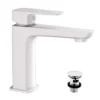 Jaquar Kubix Prime White Matt Mono Basin Mixer Tap | Modern Bathroom Faucet 2 Jaquar Kubix Prime White Matt Mono Basin Mixer Tap | Modern Bathroom Faucet -Bathroom Sales Shop kubix prime basin mixer white matt