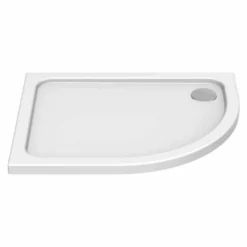 Kudos Kstone 900 x 760mm Offset Quadrant Anti-Slip Shower Tray - Durable & Safe Bathroom Solution