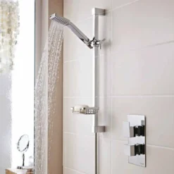 Element Thermostatic Concealed Shower Valve with Riser Rail Kit - Premium Showering Solution by Kartell UK -Bathroom Sales Shop kvit elements option1 2