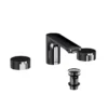 Jaquar Laguna Black Chrome 3 Hole Basin Mixer Tap with Round Handle | Modern Bathroom Tap -Bathroom Sales Shop lag bch 3hole basin