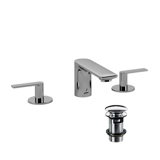 Jaquar Laguna Chrome 3 Hole Lever Basin Mixer Tap - Modern Bathroom Tap 3 Jaquar Laguna Chrome 3 Hole Lever Basin Mixer Tap - Modern Bathroom Tap