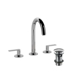 Jaquar Laguna Chrome 3 Hole Lever Basin Mixer Tap with Curved Spout | Premium Bathroom Tap