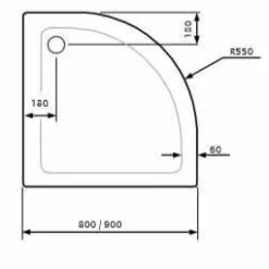 Lakes Low Profile Quadrant Shower Tray - 800 x 800mm | Durable & Stylish 7 Lakes Low Profile Quadrant Shower Tray - 800 x 800mm | Durable & Stylish -Bathroom Sales Shop lakes quad tray tech