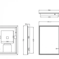 Symphony LED Bluetooth Music Bathroom Mirror 500 X 700mm - Shaver Socket & Demister Pad -Bathroom Sales Shop led bluetooth mirror tech 1