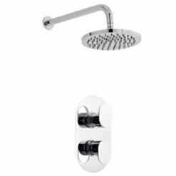 Logik Thermostatic Concealed Shower with Fixed Rain Head - Premium Shower Valve by Kartell UK