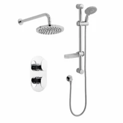 Logik Thermostatic Concealed Shower with Fixed Rain Head & Riser Rail - Kartell UK -Bathroom Sales Shop logik option 3