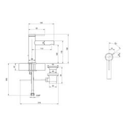 Villeroy & Boch Loop & Friends Matt Black Single Lever Basin Mixer with Pop-Up Waste -Bathroom Sales Shop loop n friends basin mixer puw tech 1