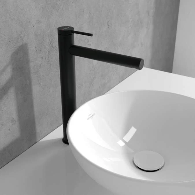 Villeroy & Boch Loop & Friends Tall Single Lever Basin Mixer - Matt Black 4 Villeroy & Boch Loop & Friends Tall Single Lever Basin Mixer - Matt Black - Image 2