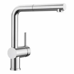 Blanco Linus S PVD Steel Kitchen Tap - 526242 | Modern Monobloc Tap with Durable PVD Finish