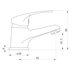 Magpie Mono Cloakroom Basin Mixer - Modern Bathroom Tap with Sleek Design -Bathroom Sales Shop magpie cloakroom mixer tech