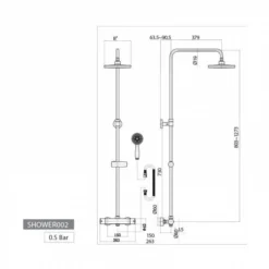 Scudo Serena Round Dual Head Thermostatic Shower Kit - Fixed & Adjustable Hand Set -Bathroom Sales Shop middleton thermostatic bar shower kit 1
