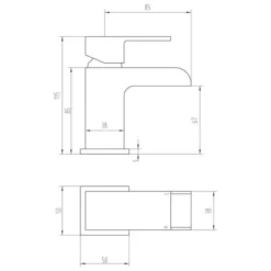 Muscovy Cloakroom Basin Mixer - Modern Chrome Bathroom Tap with Ceramic Disc Valve -Bathroom Sales Shop muscovy cloakroom mixer tech