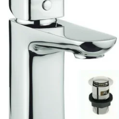 Britton MyHome Mini Basin Mixer Tap with Waste | Modern Bathroom Tap -Bathroom Sales Shop mybathrooms basin mixer 1