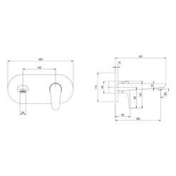 Villeroy & Boch O.novo Start Wall Mounted Single Lever Basin Mixer with Waste - Chrome -Bathroom Sales Shop onovo start wall mount basin mixer tech