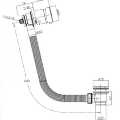 Matt Black Overflow Bath Filler Tap - Sleek Modern Design | Bath Wastes & Taps 17 Matt Black Overflow Bath Filler Tap - Sleek Modern Design | Bath Wastes & Taps -Bathroom Sales Shop overflow filler black scudo tech 1