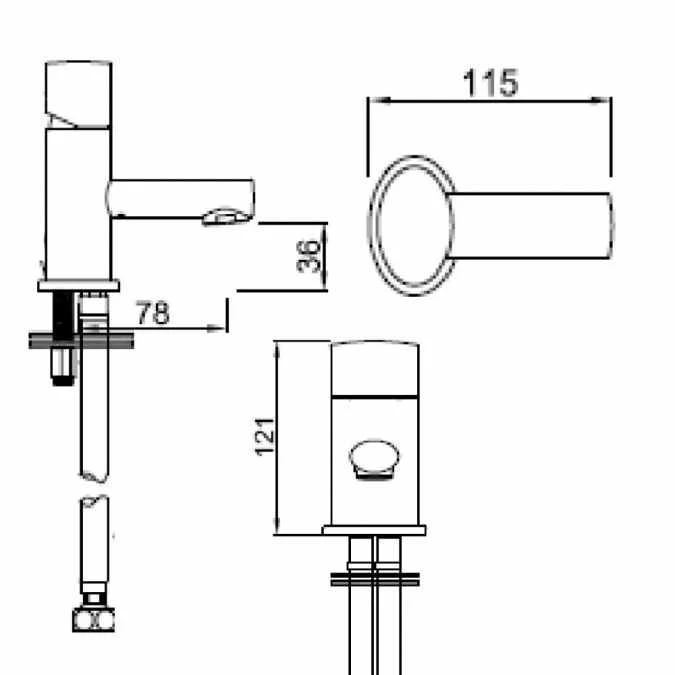 Sagittarius Oveta Cloakroom Basin Mixer Tap with Sprung Waste - Chrome Finish 4 Sagittarius Oveta Cloakroom Basin Mixer Tap with Sprung Waste - Chrome Finish - Image 2